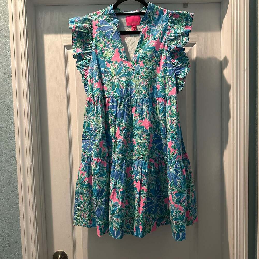 LILLY PULITZER Aldena Dress in Soleil Pink -Sz M